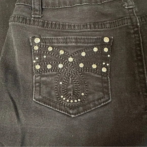 Earl Jeans 6 black jeans with studded‎ rhinestones rear pockets - Picture 5 of 8